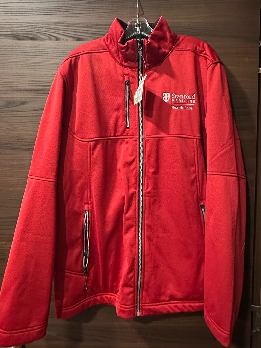 Stanford Medicine  Red Softshell Jacket Men’s XL NWT Full Zip Logo